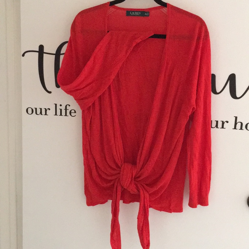 LAUREN By Ralph Lauren Size 3X Org/Red cover-up